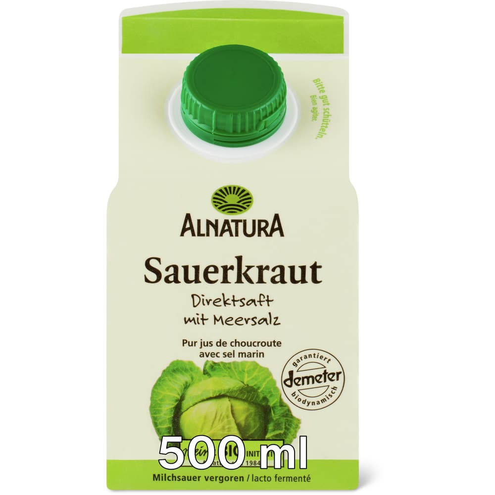 Alnatura Sauerkrautsaft Bio, Demeter, Direktsaft, vegan