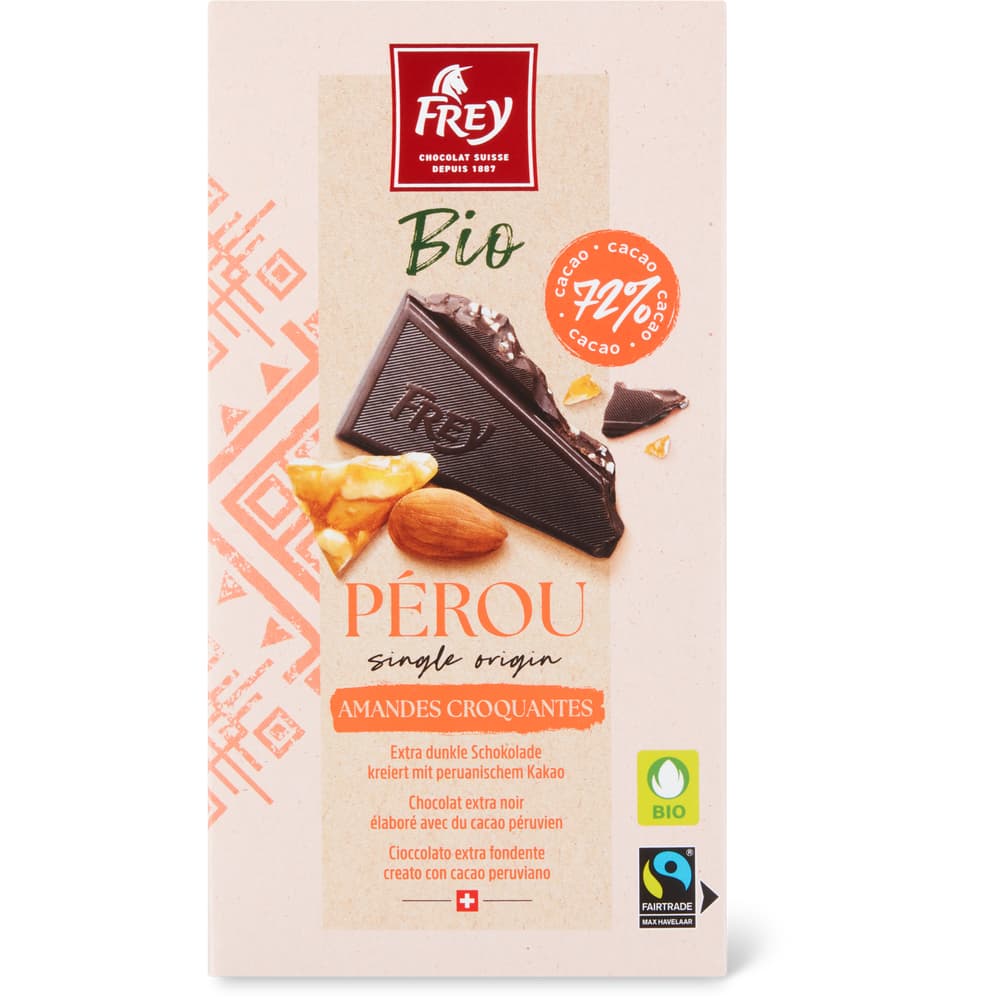 Frey Bio Tafelschokolade Peru, Dunkel 72%
