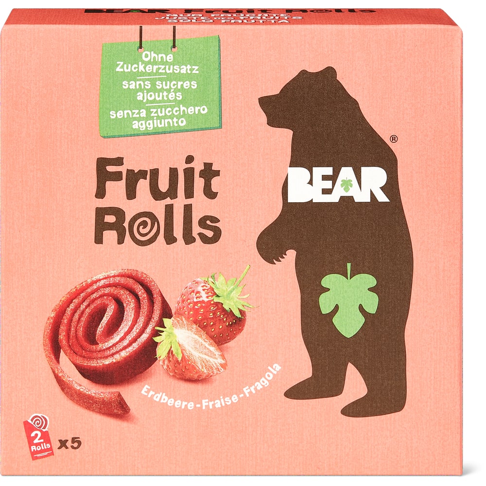 Bear Fruchtrollen mit getrocknetem Obst und Gemüse Erdbeere