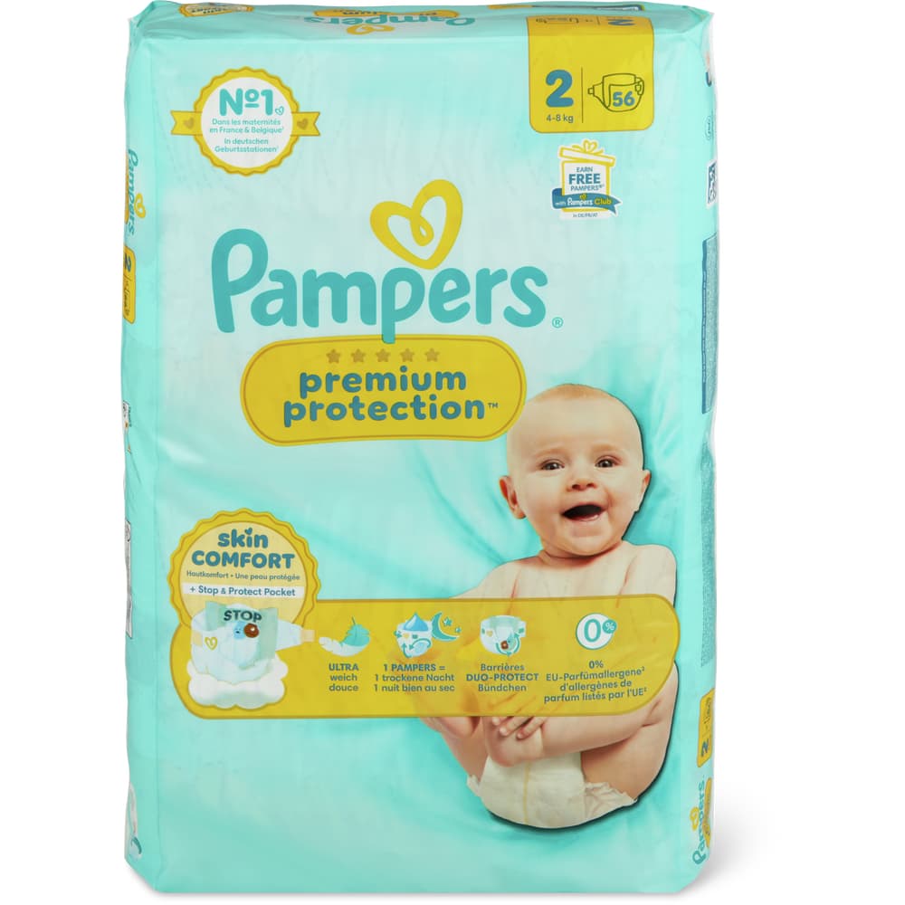 Pampers Premium Protection Grösse 2 Mini 4-8kg 56 Windeln