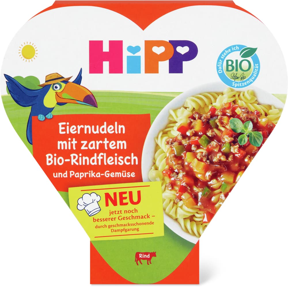 Hipp Menü Eirernudel mit zartem Bio Rindfleisch Bio, ab 1 Jahr