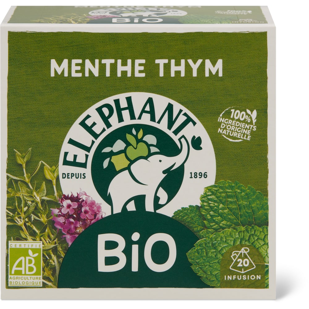 Elephant Kräutertee Bio, Minze & Thymian