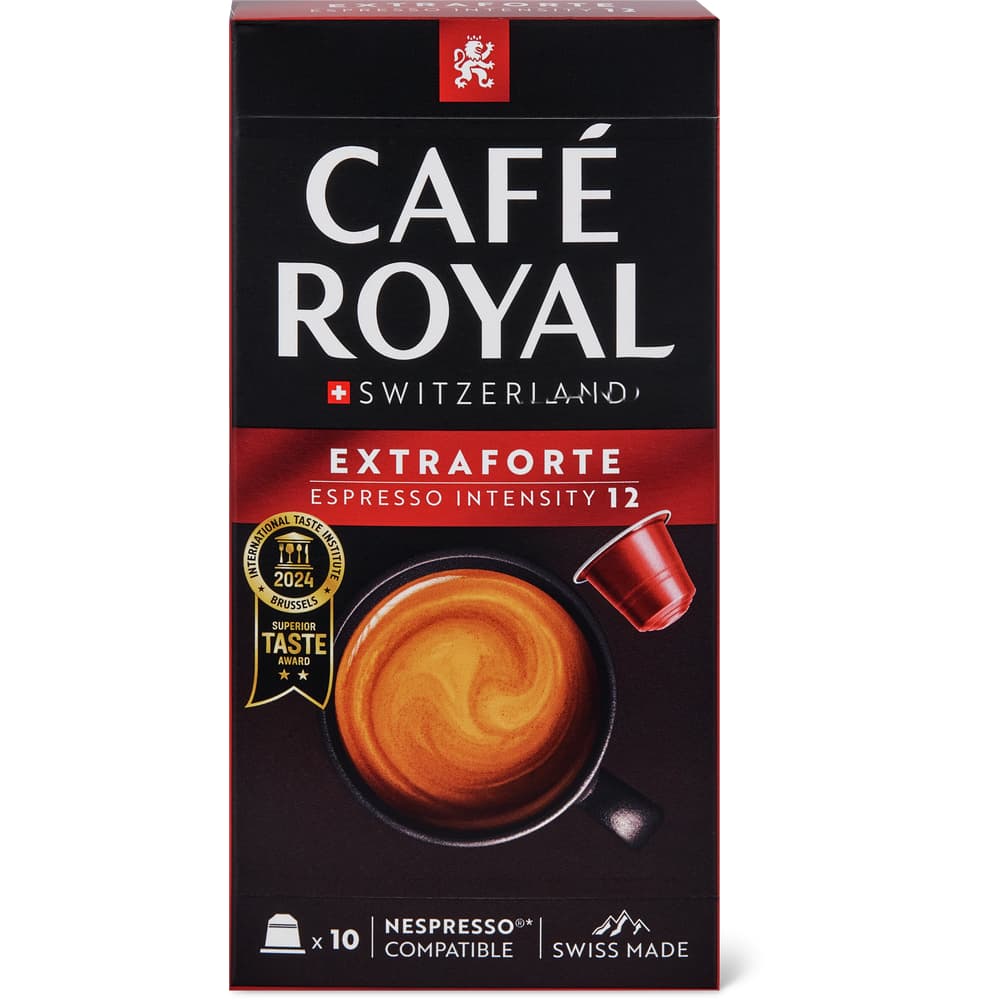 Café Royal Kaffee-Kapseln aus Aluminium Doppio Espresso Intensität 12, kompatibel System Nespresso®