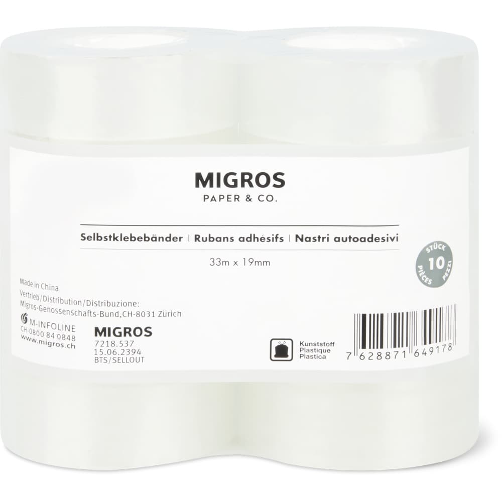 Migros Paper & Co. Klebebänder 19 mm x 33 m