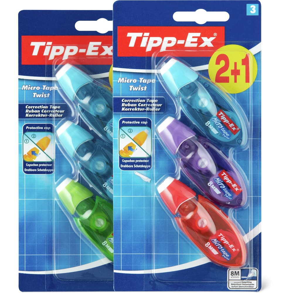 Bic Tipp-Ex Micro Tape Twist, 2 + 1