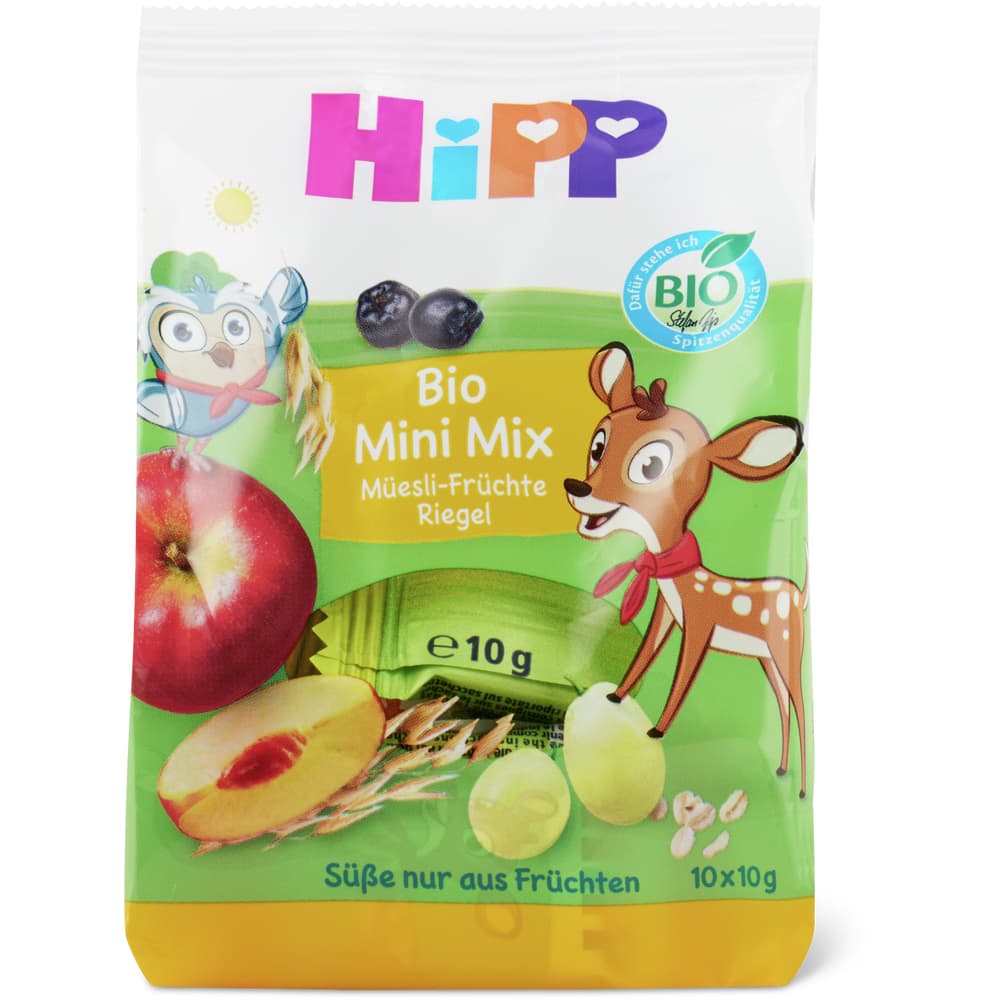 Hipp Mini Mix Muesli Fruechte Riegel Bio, ab 3 Jahren