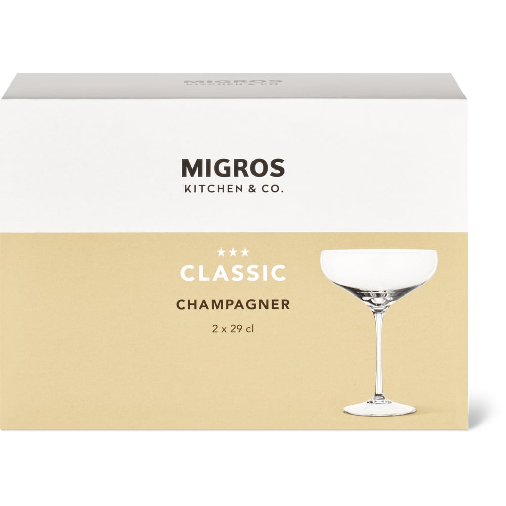 Migros Kitchen & Co. Champagnerglas Classic Transparent, 29cl