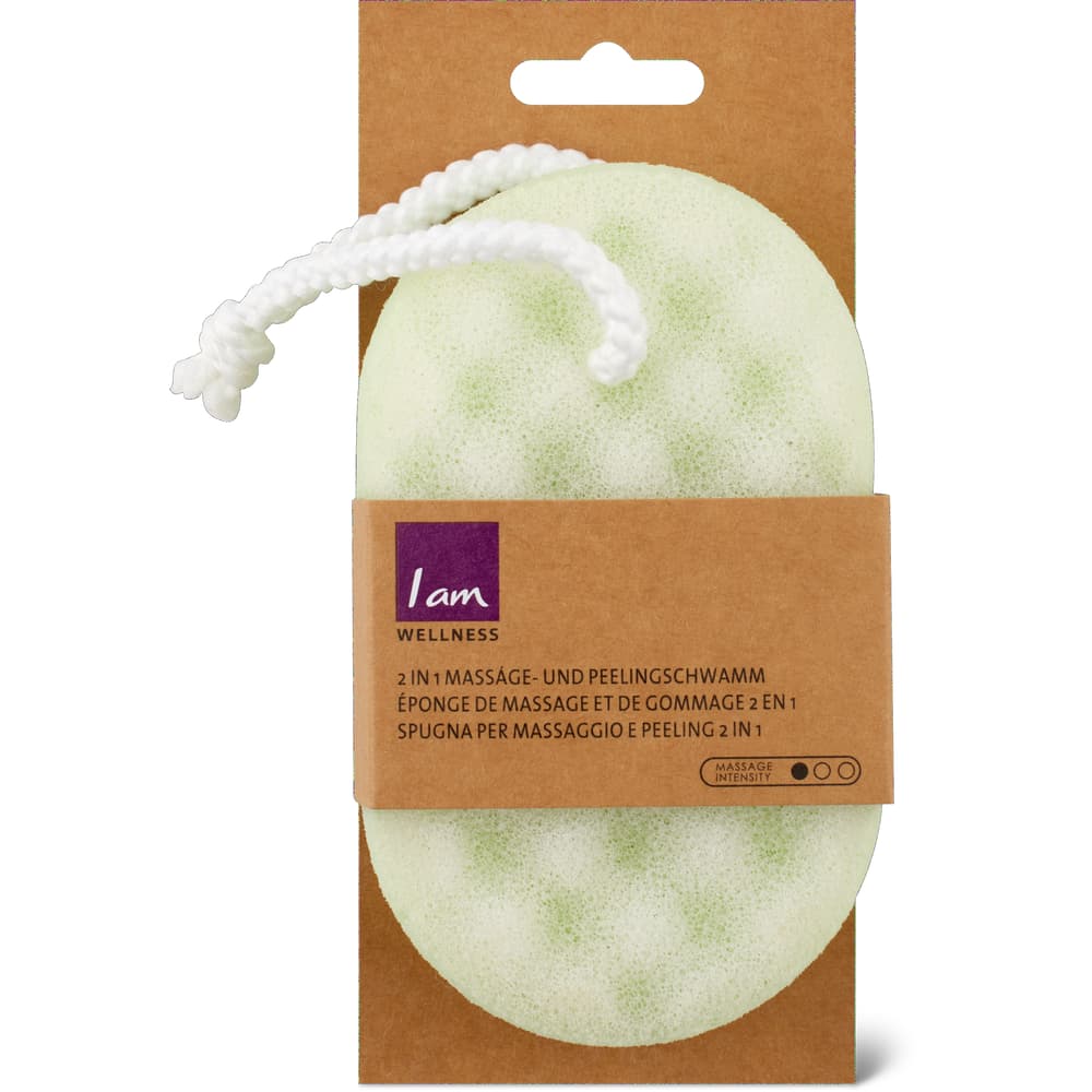 I am Wellness 2 in 1 Massage- und Peelingschwamm