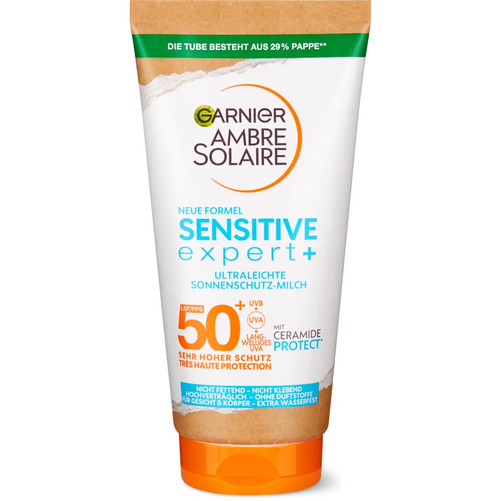 Garnier Ambre Solaire Sonnenschutz-Milch LSF 50+, Sensitive Expert +