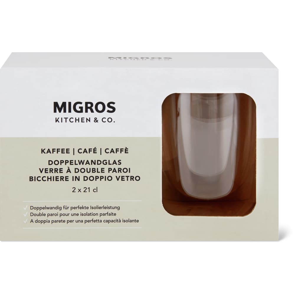 Migros Kitchen & Co. Kaffee Doppelwandglas 21 cl