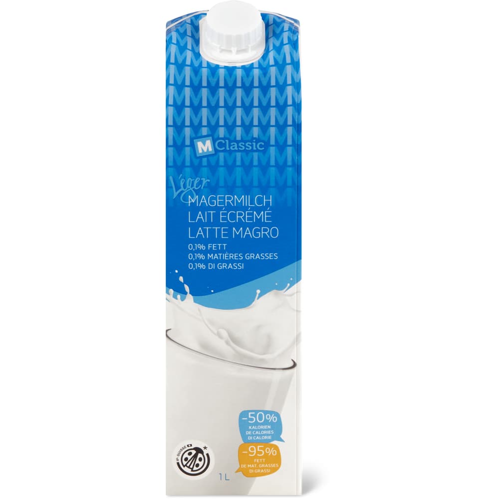 M-Classic Magermilch 0.1% Fett UHT