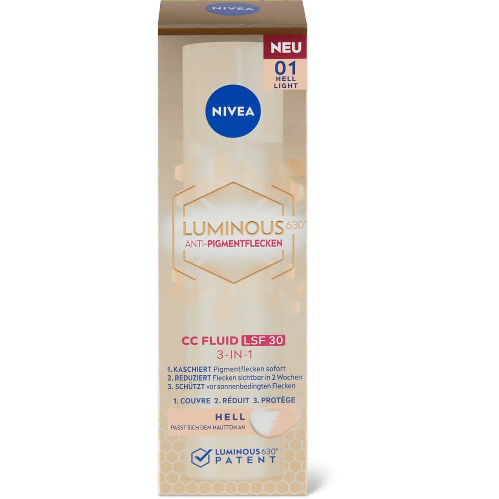 Nivea Cellular Luminous 630 3-IN-1 CC Fluid Light, LSF 30