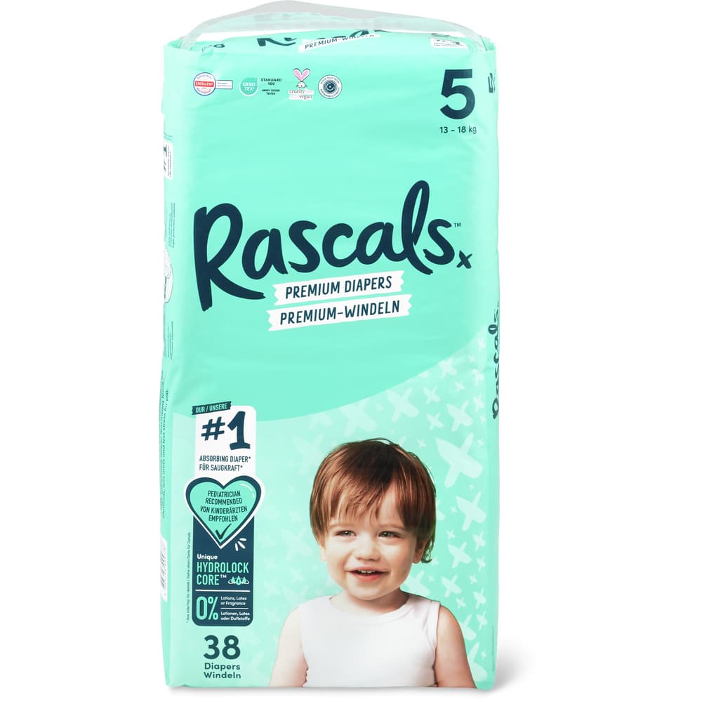 Rascal+Friends Premium Windeln Grösse 5, 13-18kg
