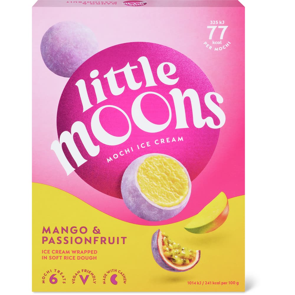 Little moons Gefrorene Mochis Passionsfrucht und Mango