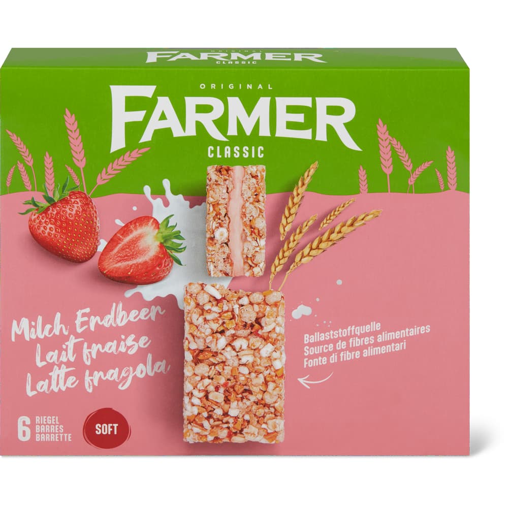Farmer Classic Getreideriegel Milch & Erdbeer