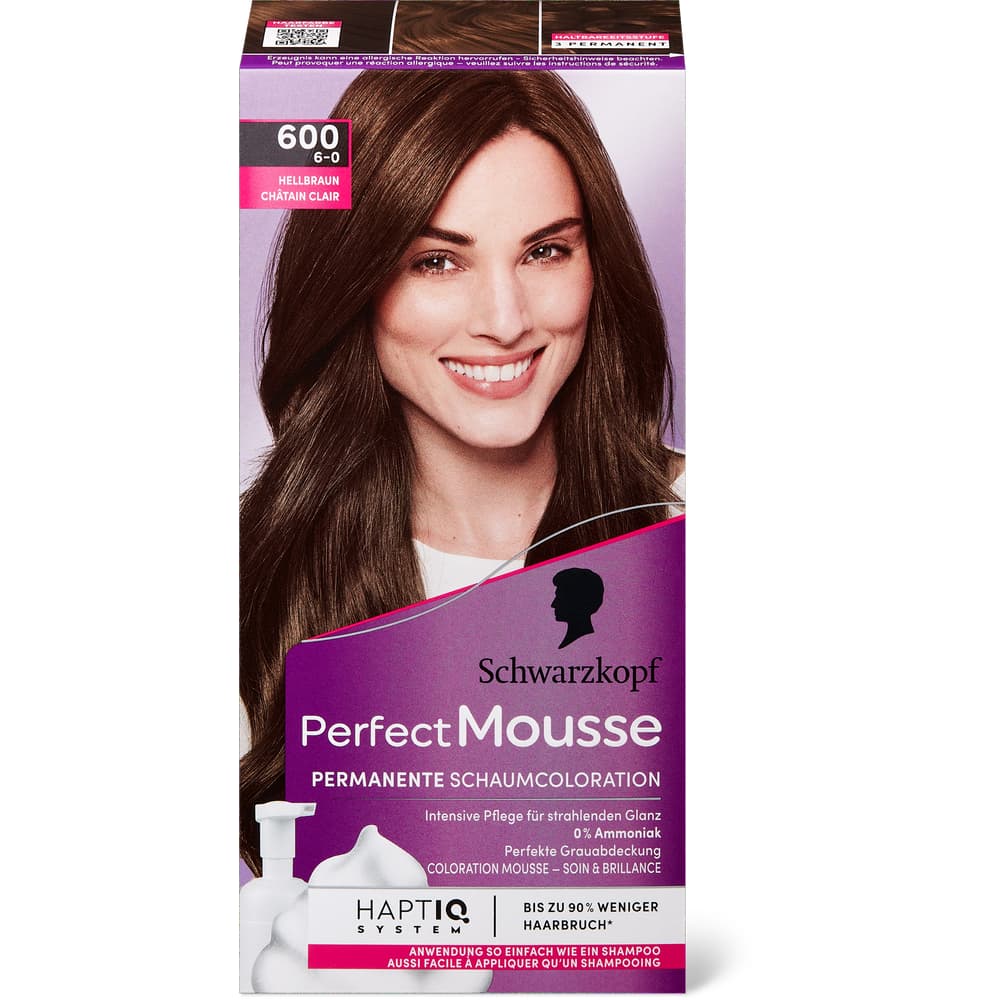 Perfect Mousse Coloration 600 Hellbraun, permanent