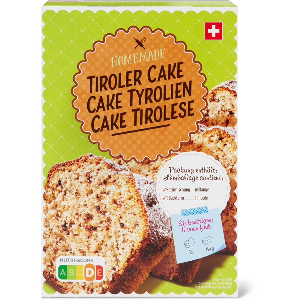 Homemade Backmischung für Tiroler Cake mit Backform