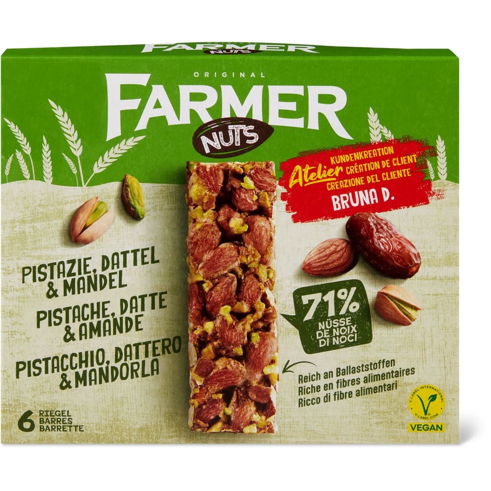 Farmer Nuts Riegel mit Pistazien und Datteln Kundenkreation