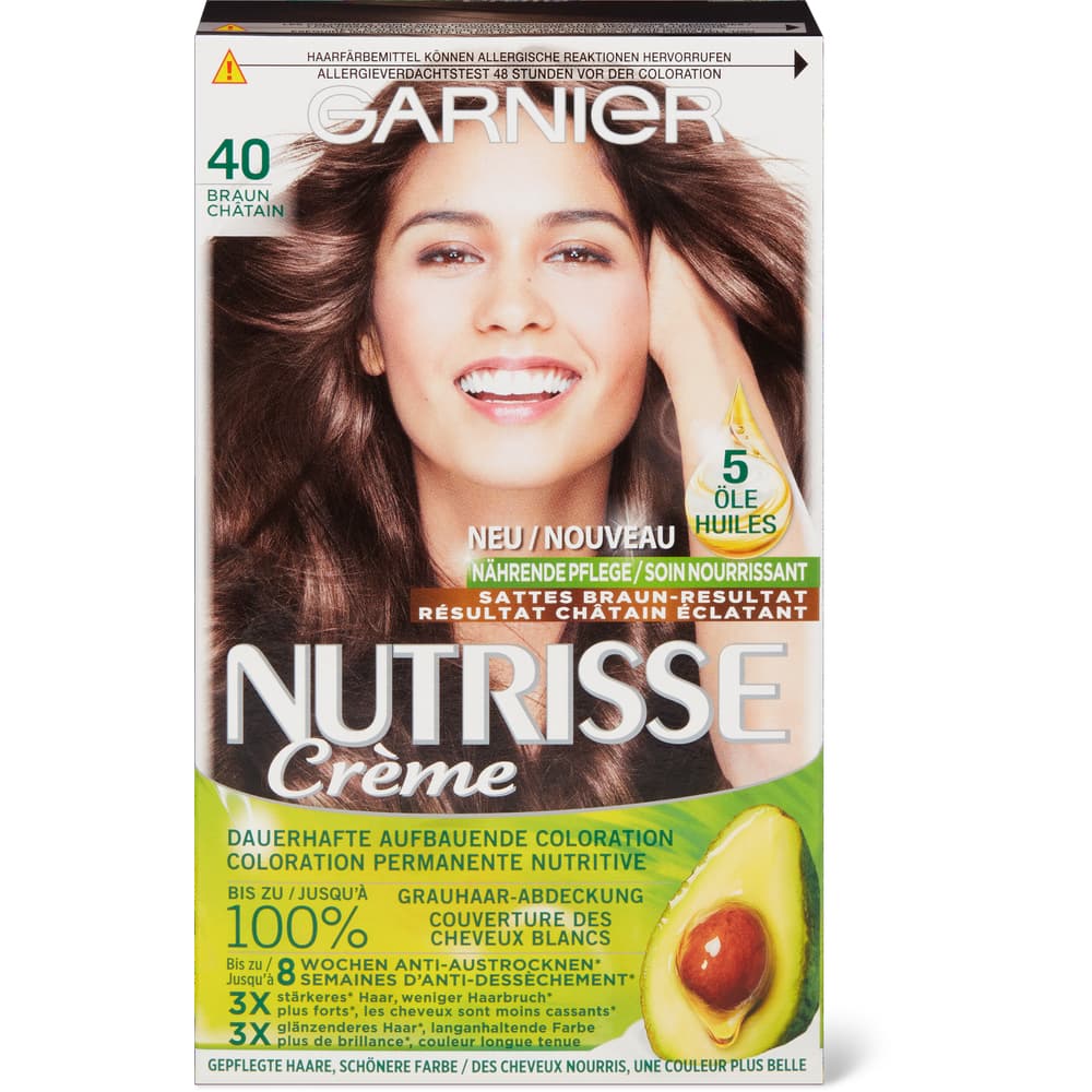 Garnier Nutrisse Crème Dauerhafte Haarfarbe 40 Braun