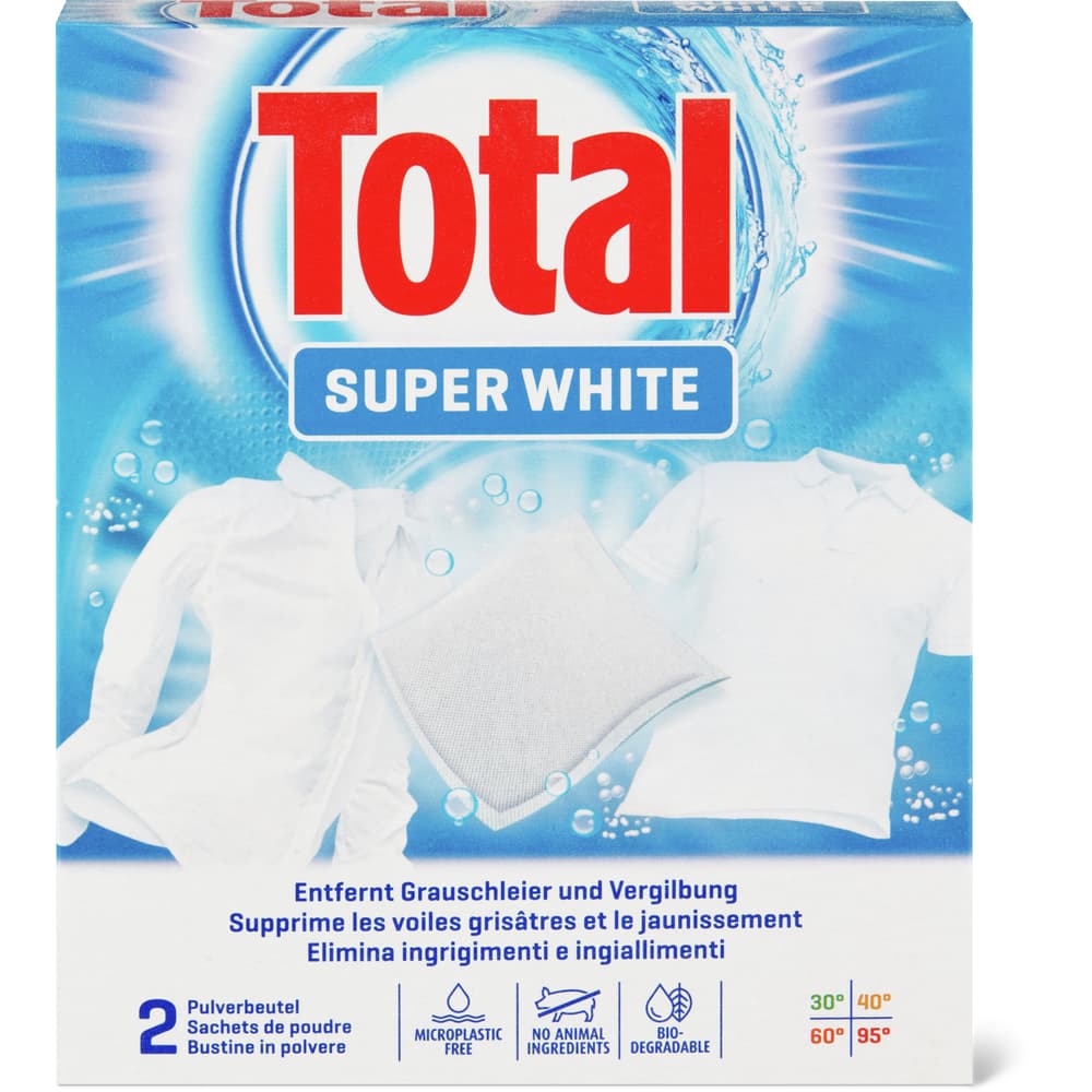 Total Super Portionsbeutel Fleckenentferner Weiss, 2 x 40g