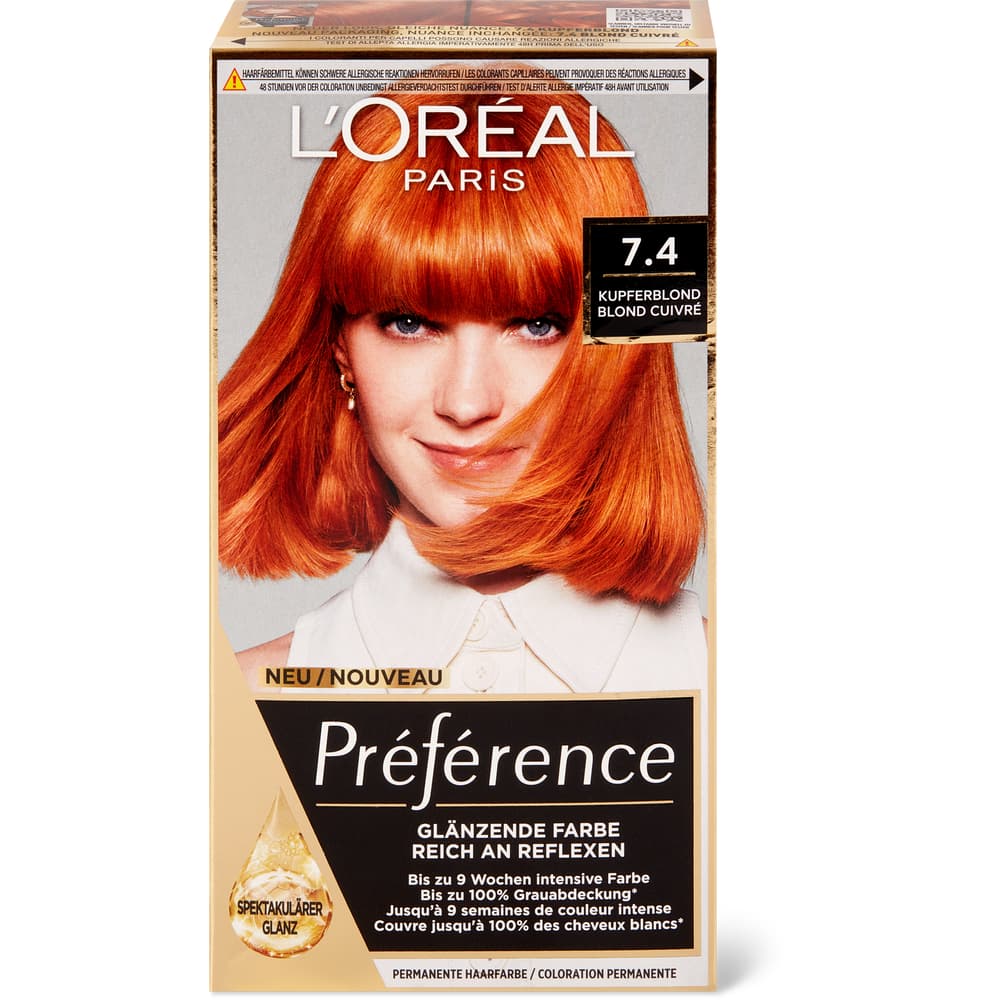 L'Oréal Paris Préférence Coloration 7.4 Kupfer, permanent