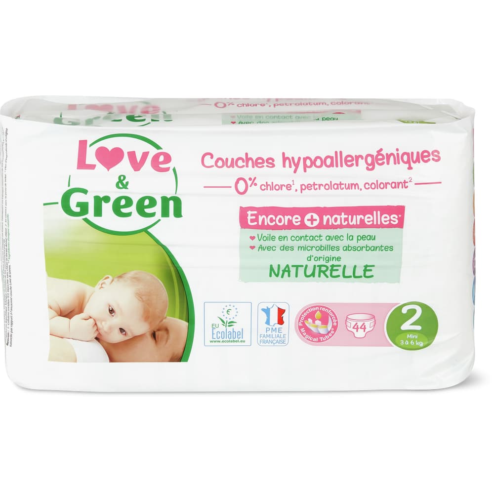Love Green · Nappies · Size 2, 3-6kg • Migros