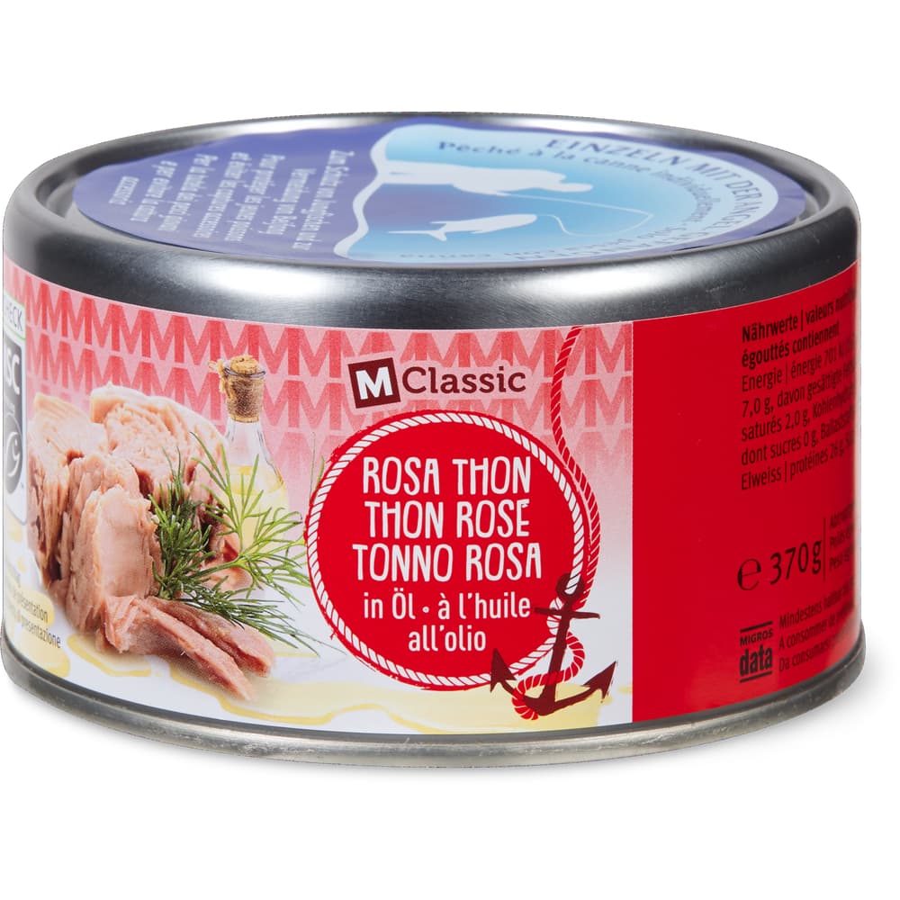 Migros rosa Thon in Öl