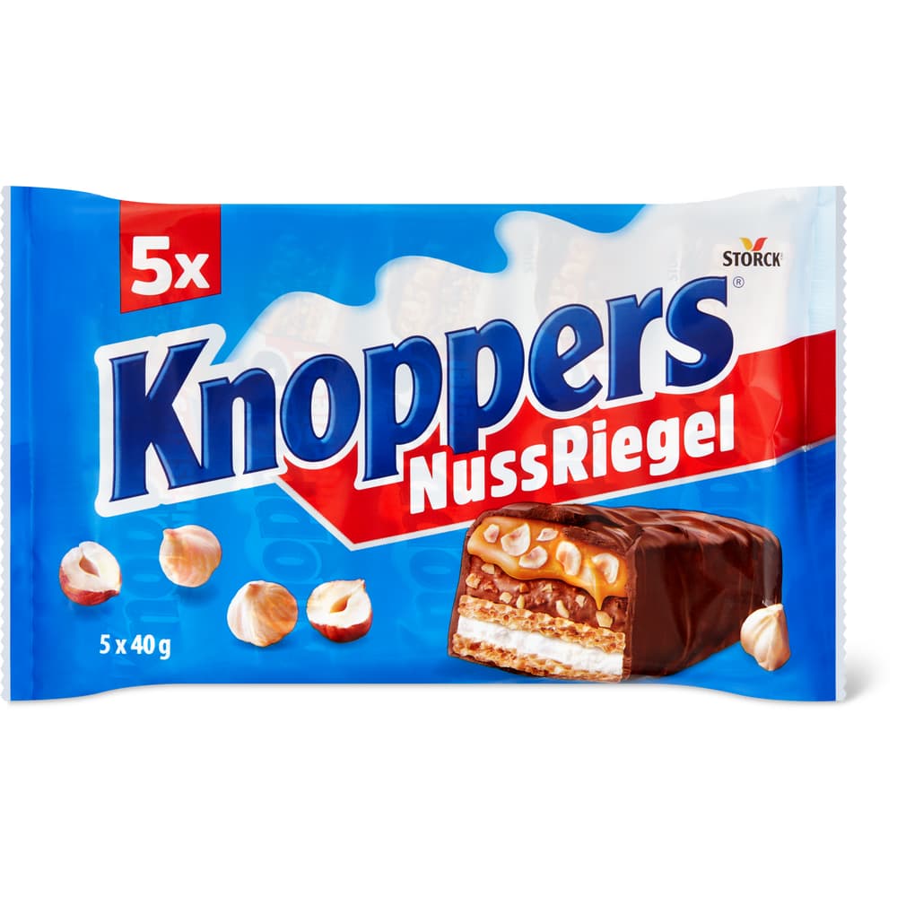 Knoppers Nuss Riegel Milchschokolade mit Haselnüsse