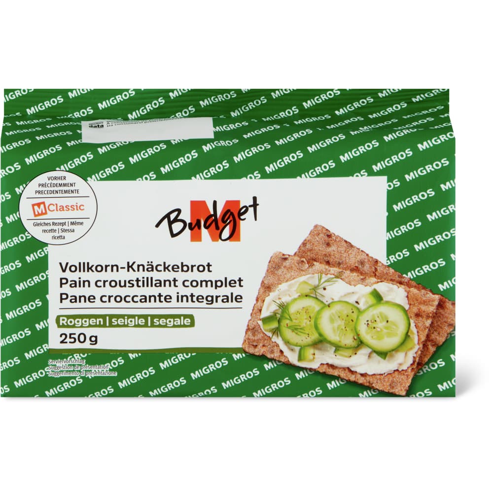 M-Budget Vollkorn Knäckebrot Roggen
