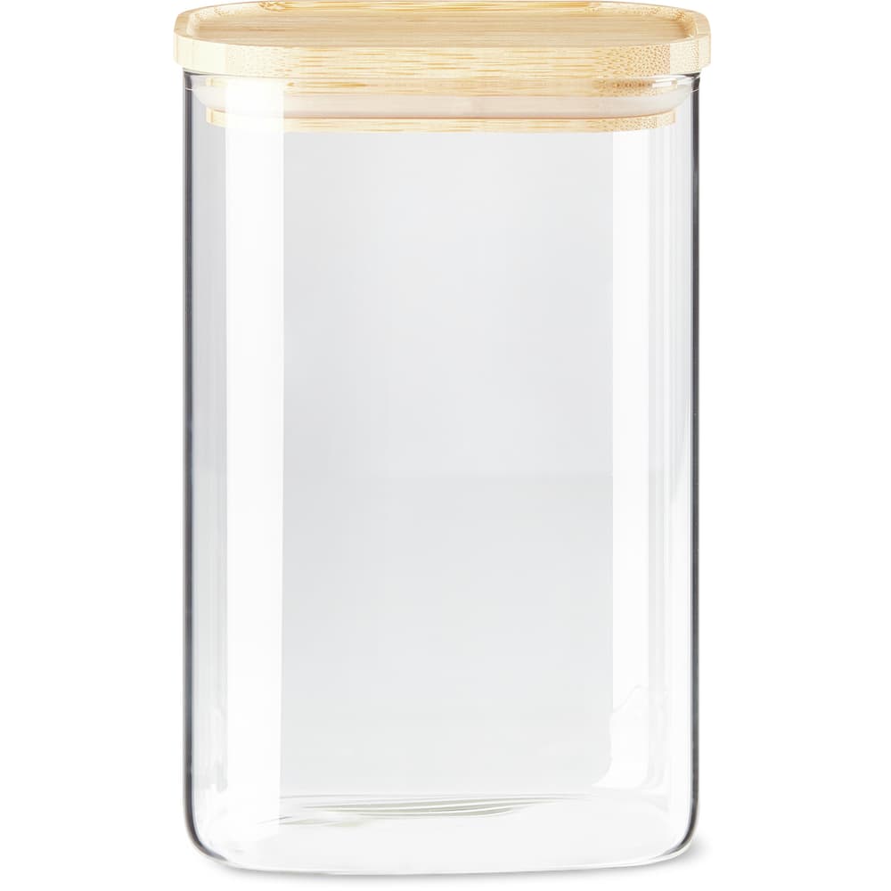 Migros Kitchen & Co. Glasdose mit Bambusdeckel rechteckig, 1.3l
