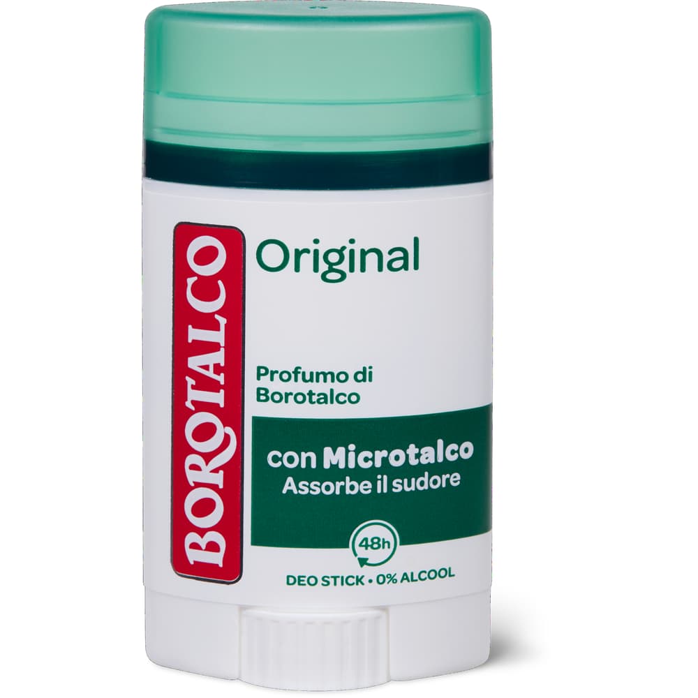 Borotalco Original Deodorant Stick 48h, 0% Alkohol