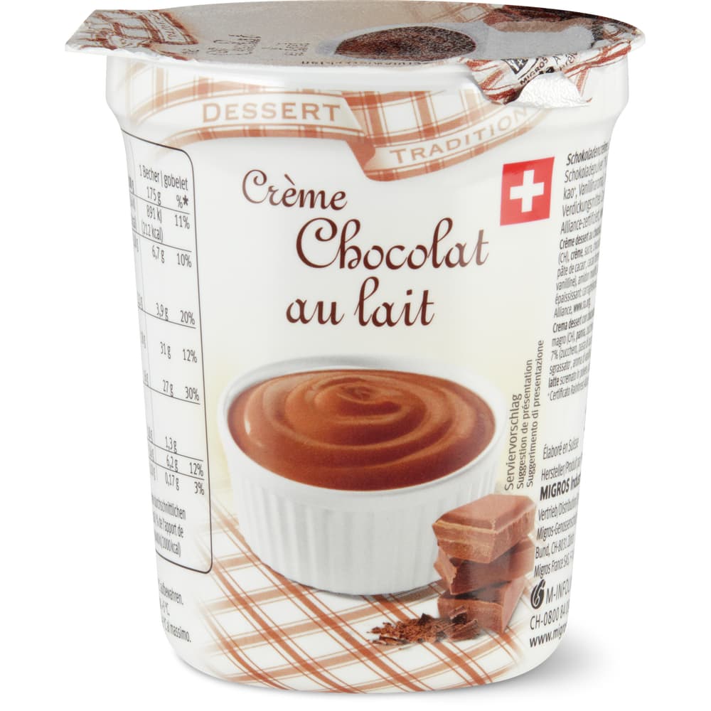 Dessert Tradition Crème Chocolat au Lait