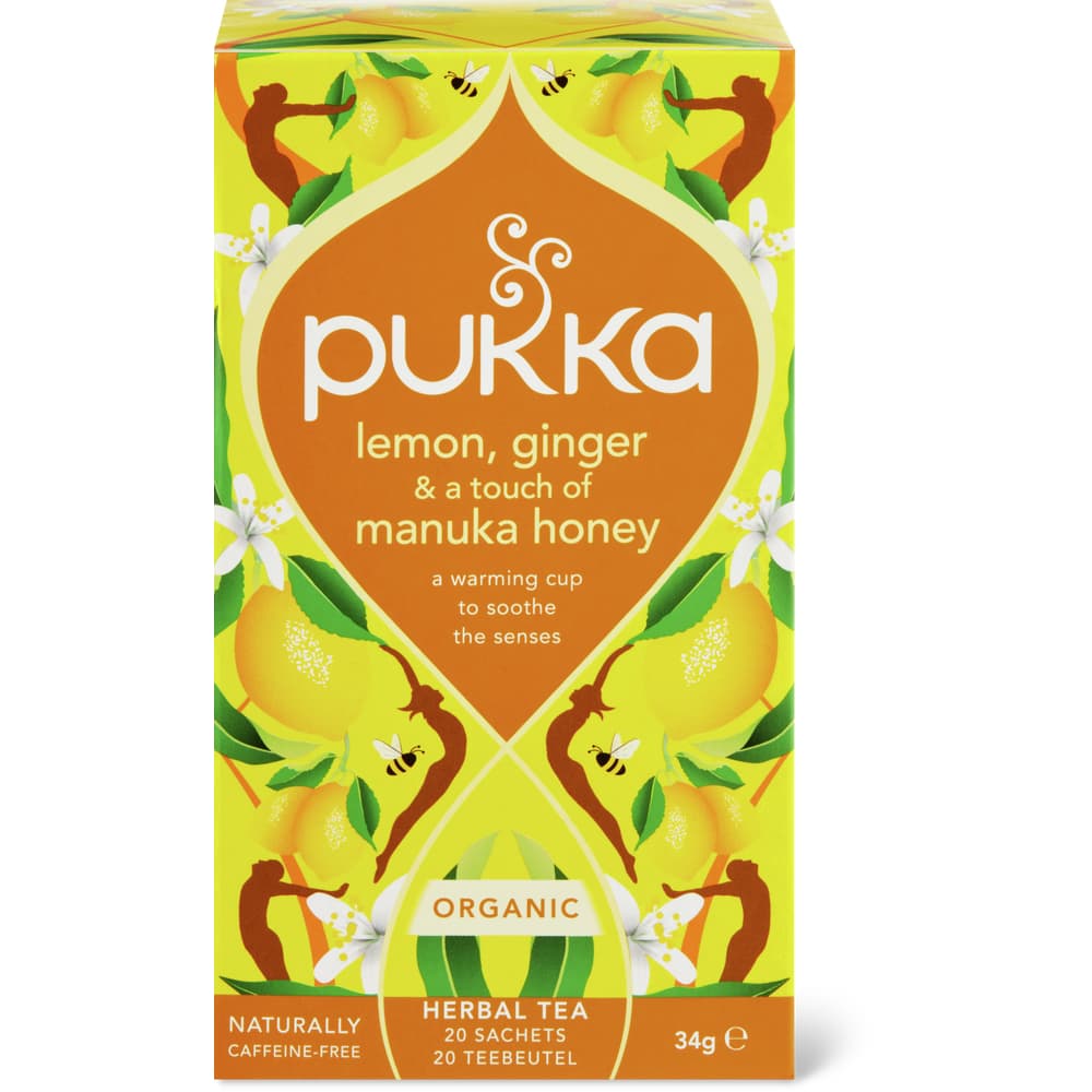 Pukka Kräutertee Zitrone, Ingwer & Honig Manuka