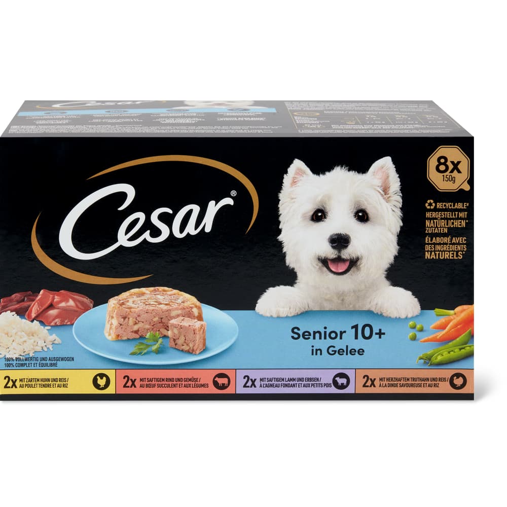 Cesar Senior Paté Truthahn, Poulet, Lamm, Rind