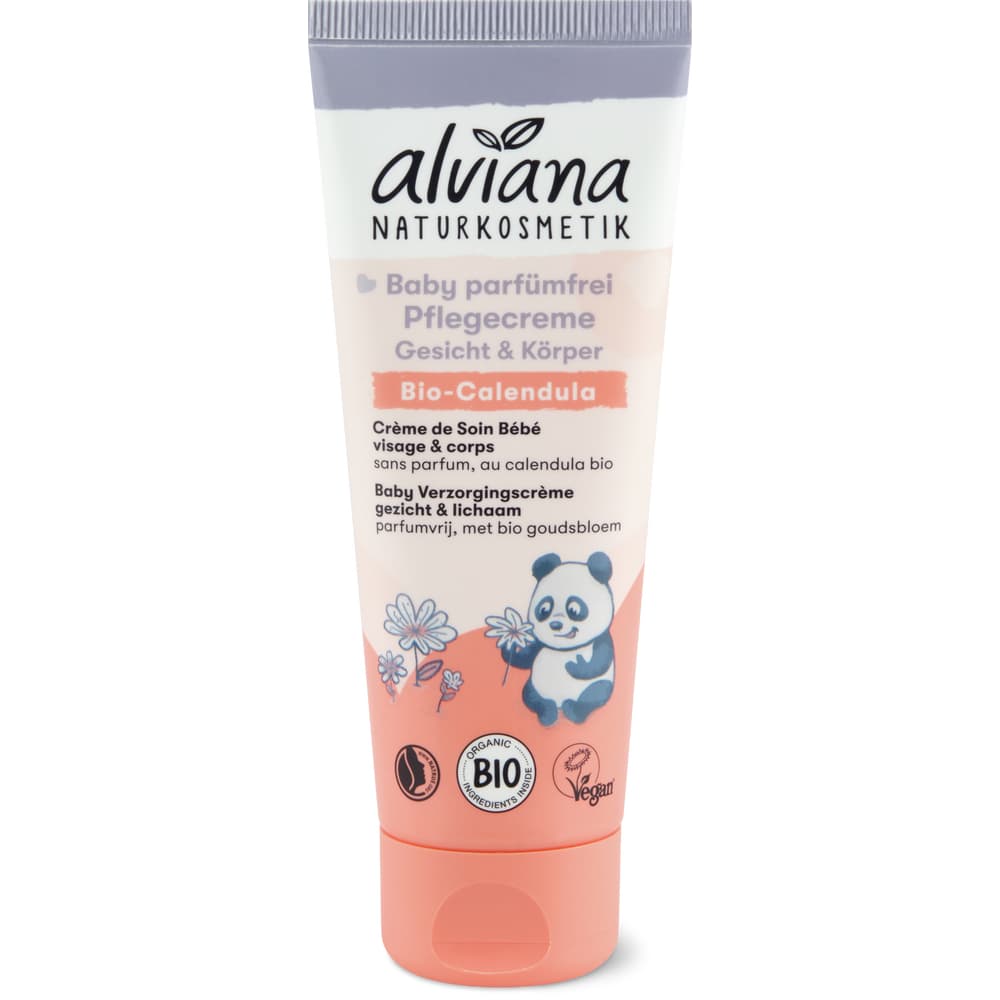 alviana Naturkosmetik Babycreme Gesicht & Körper Calendula, ohne Parfum
