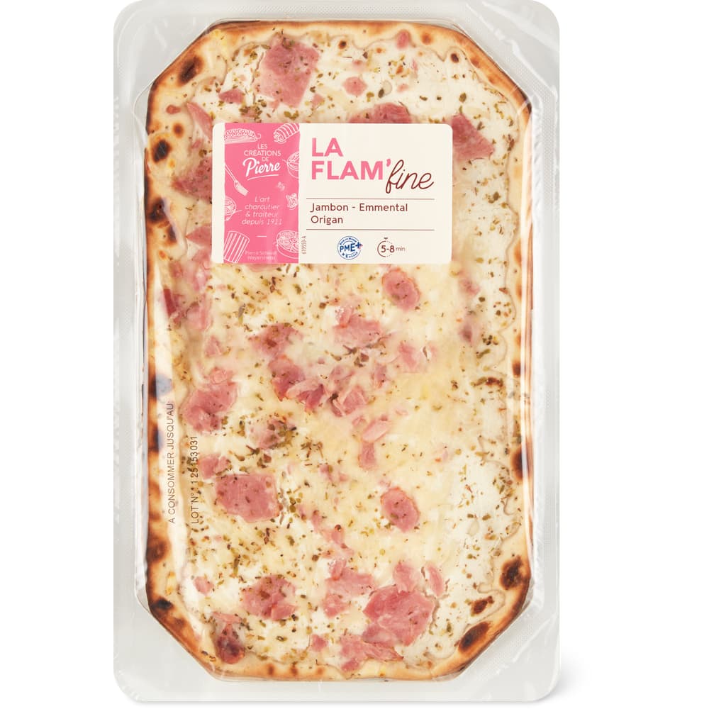 Flammkuchen Schinken, Emmentaler & Oregano