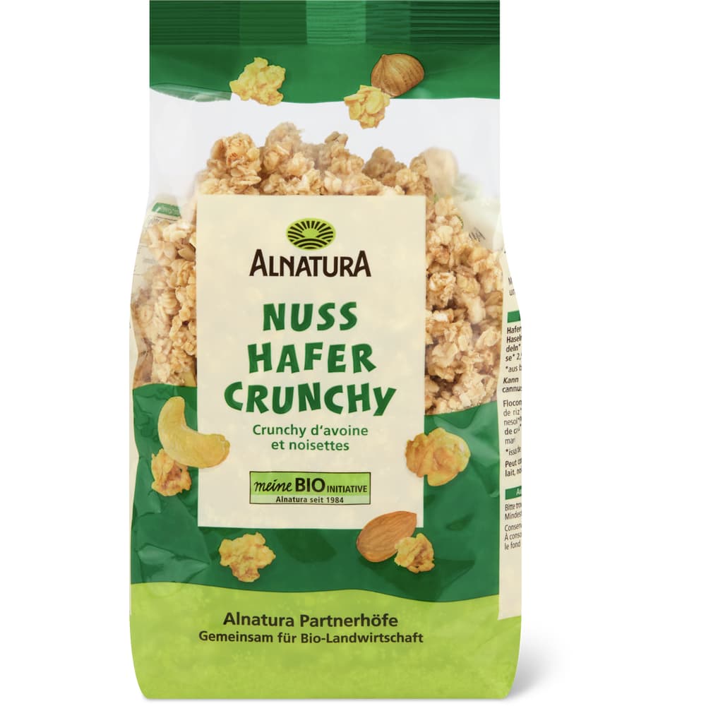 Alnatura Müesli Bio, Nuss Hafer Crunchy, vegan