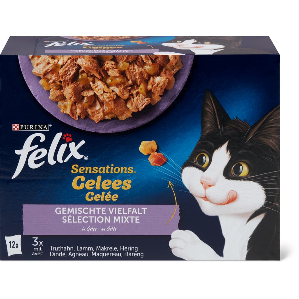 Felix Sensations Gelees Truthahn, Lamm, Makrele, Hering