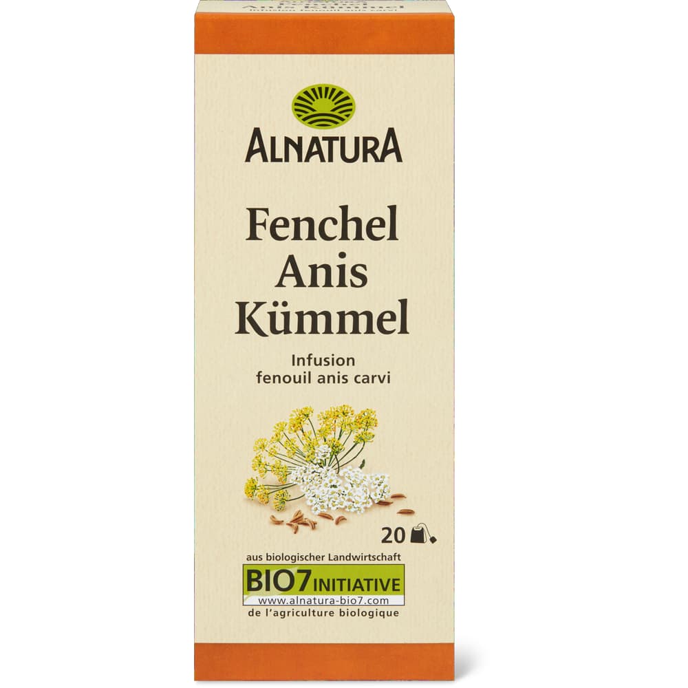 Alnatura Kräutertee Bio, Fenchel, Anis & Kümmel, vegan