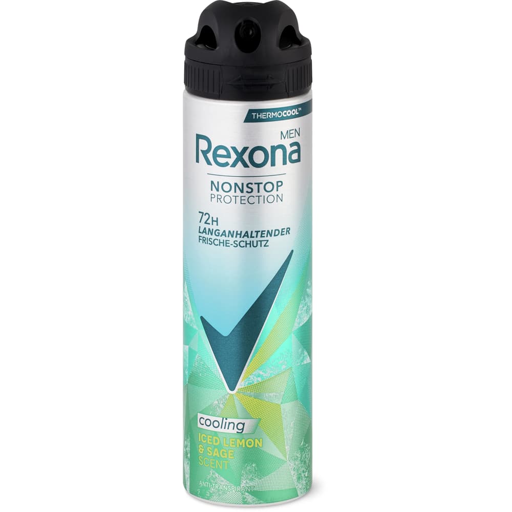 Rexona Men Deo Spray Nonstop Iced Lemon & Sage 72h, Anti-Transpirant
