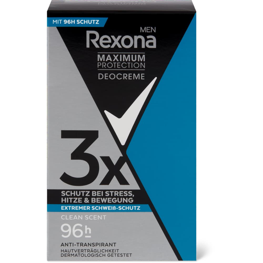 Rexona Men Deo Creme Clean Scent 96h, Anti-Transpirant