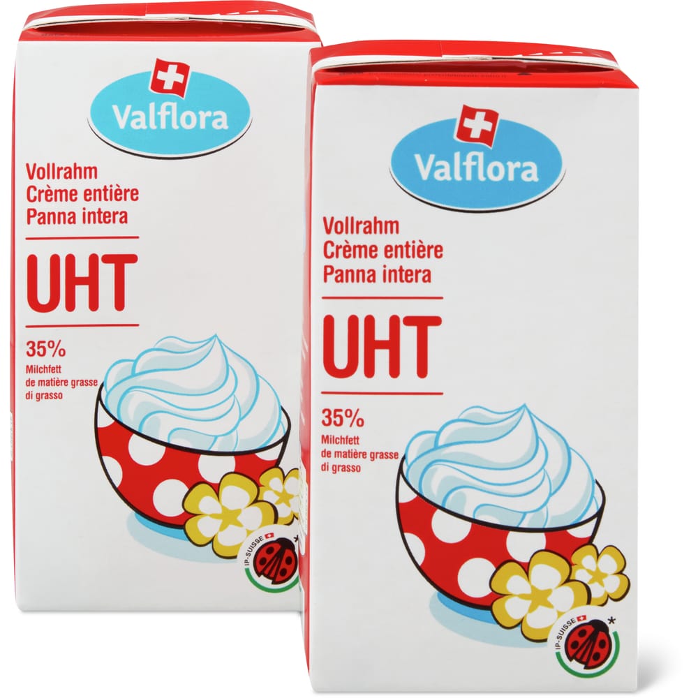 Valflora Vollrahm IP-SUISSE, 35% Milchfett, UHT