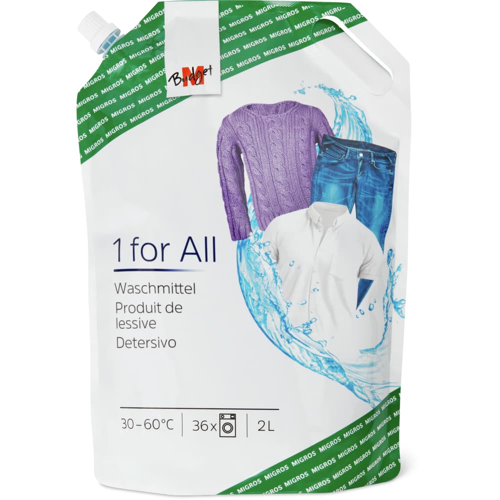 M-Budget 1 for all Flüssigwaschmittel 36 Waschgänge