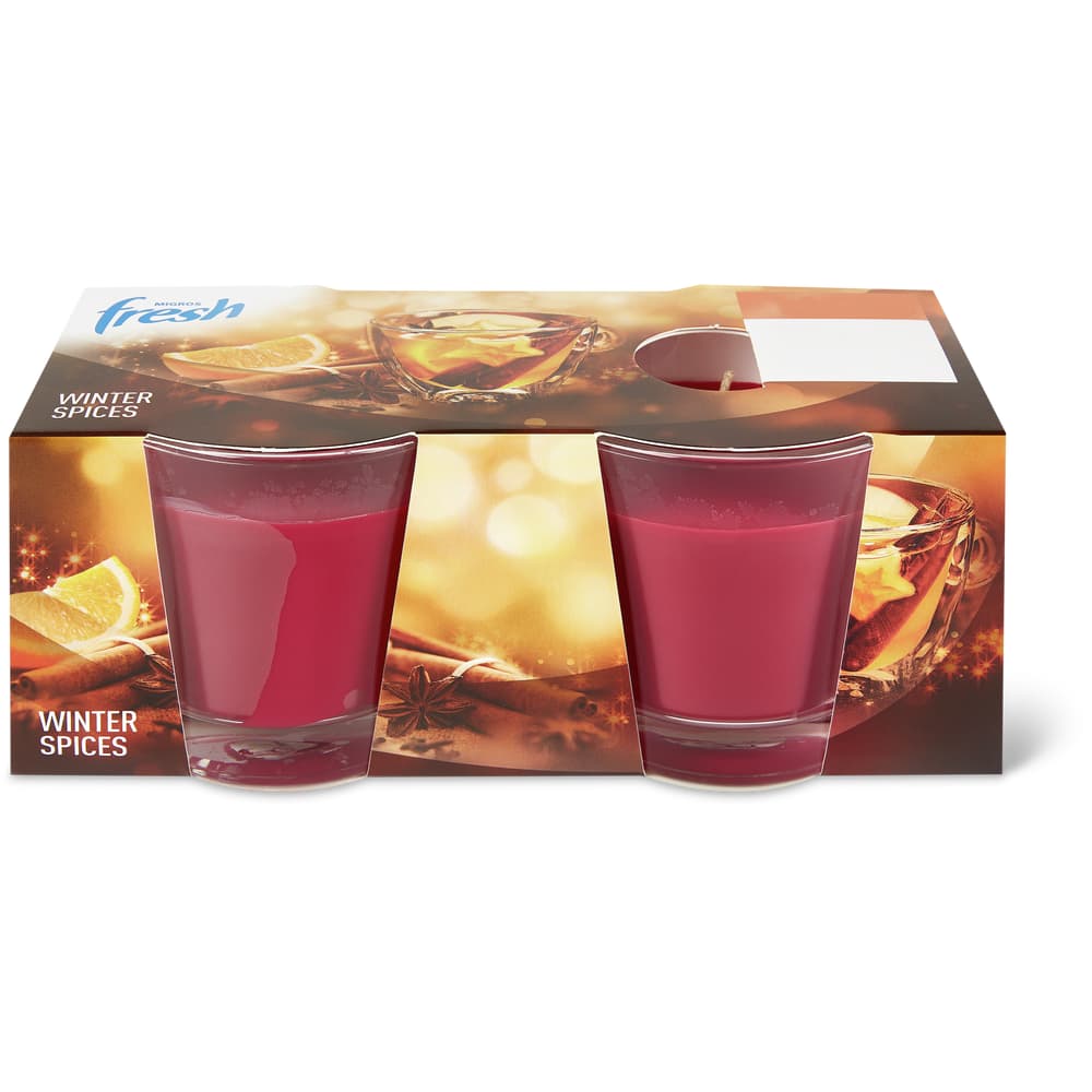 Migros Fresh Duftkerze Winter Spices, 2x130g