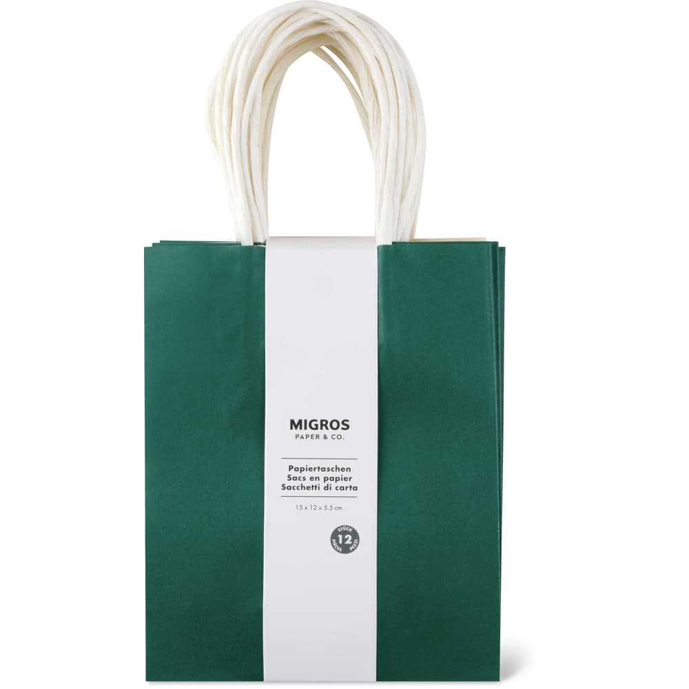 Migros Paper & Co. Papiertüten XS Farbig, 12 x 15 x 5.5 cm