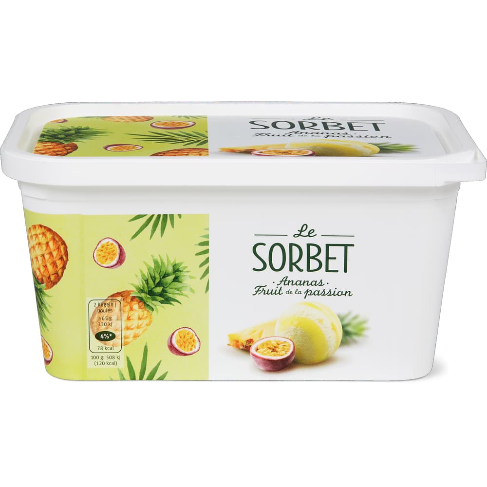 Le Sorbet Sorbet Ananas-Passionsfrucht