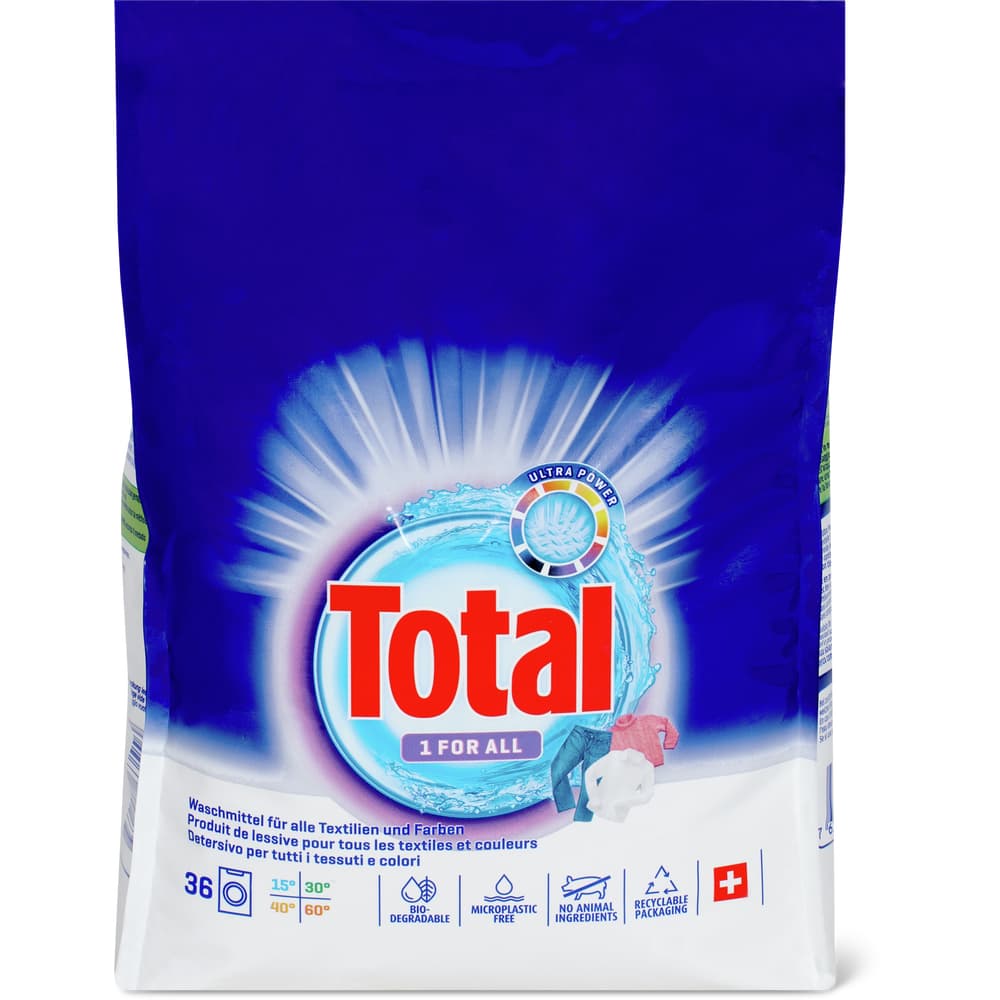 Total 1 for all Waschpulver 36 Waschgänge