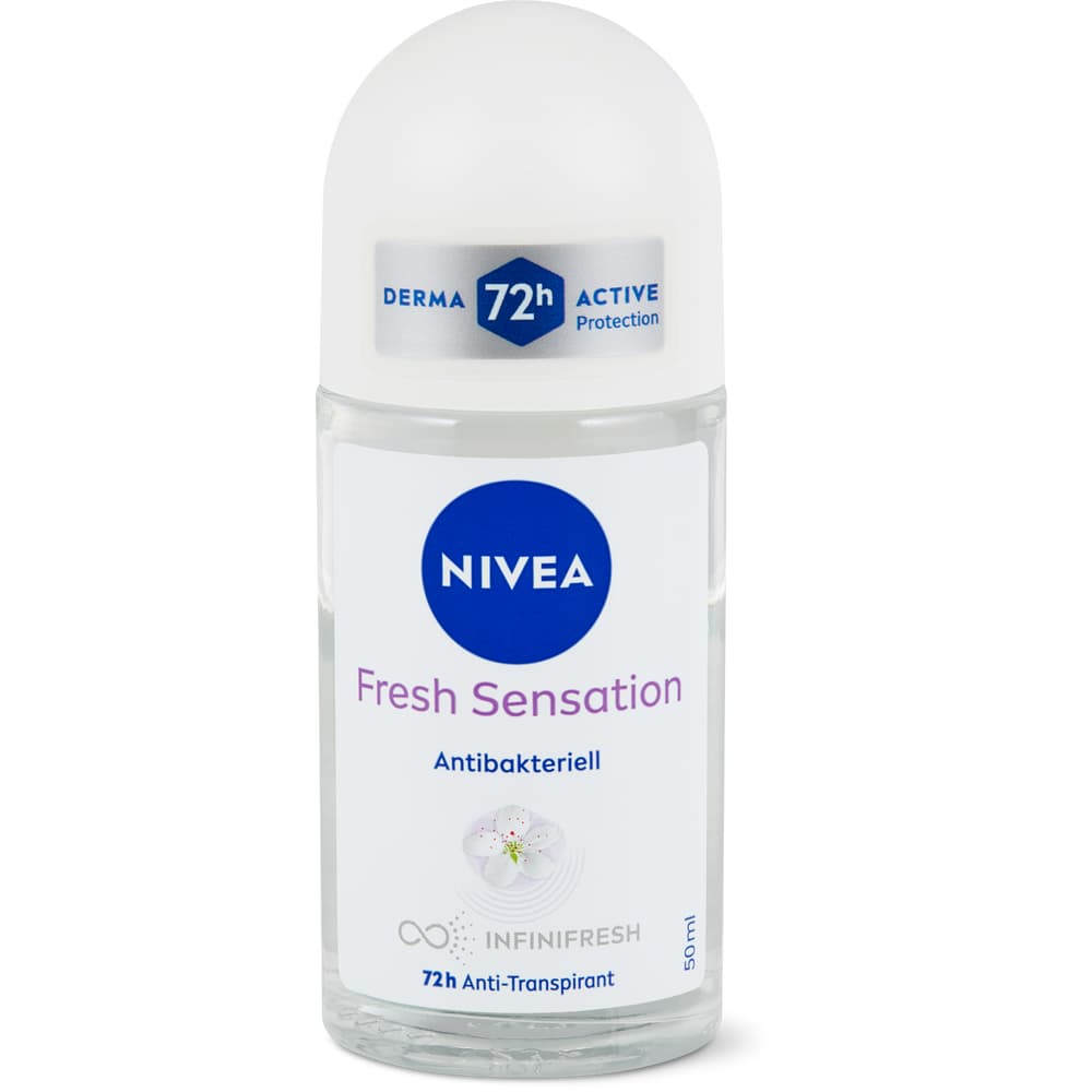 Nivea Deo Roll-on Fresh Sensation 72h, Anti-Transpirant, Antibakteriell