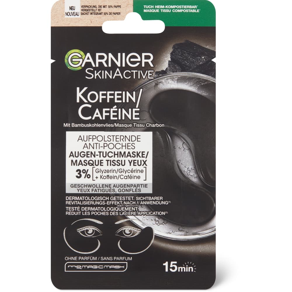 Garnier SkinActive Aufpolsternde Koffein Augen-Maske