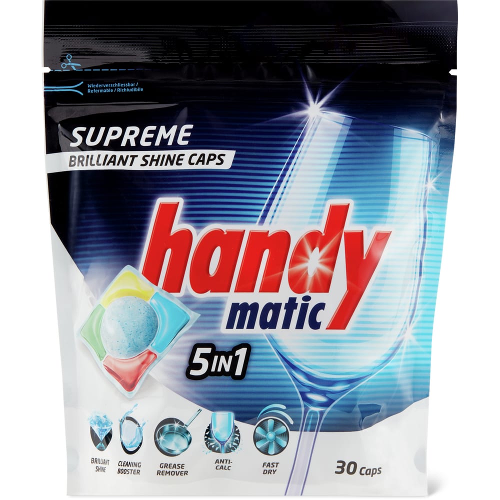 Handymatic Supreme 5 In 1 Caps für Geschirrspüler Zitrone